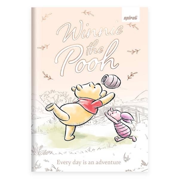 Caderno 1/4, Capa dura, costurado, 80 folhas, Ursinho Pooh, 2644756, Spiral Pooh - PT 1 UN Caderno 1/4, Capa dura, costurado, 80 folhas, Ursinho Pooh, 2644756, Spiral Pooh - PT 1 UN