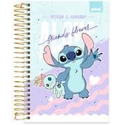 Caderno 1/4, Capa Dura, Espiral, 160 Folhas, Stitch, Spiral - PT 1 UN