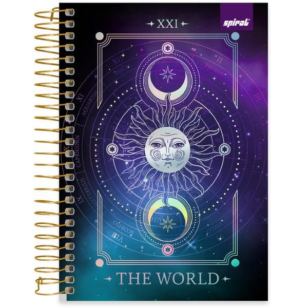 Caderno 1/4, Capa dura, Espiral, 160 folhas, Multiverso, 2644435, Spiral Mult - PT 1 UN