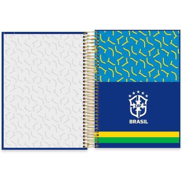 Caderno Universitário Capa Dura, 20x1, 320 folhas, CBF Brasão, 2647238, Spiral CBF - PT 1 UN