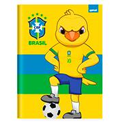 Caderno Universitário Capa Dura Costurado, 80 folhas, CBF Canarinho, 2647245, Spiral CBF - PT 1 UN