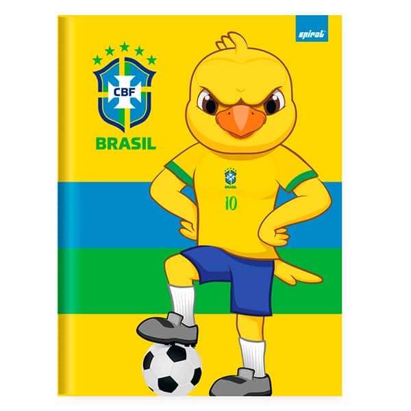 Caderno Universitário Capa Dura Costurado, 80 folhas, CBF Canarinho, 2647245, Spiral CBF - PT 1 UN Caderno Universitário Capa Dura Costurado, 80 folhas, CBF Canarinho, 2647245, Spiral CBF - PT 1 UN
