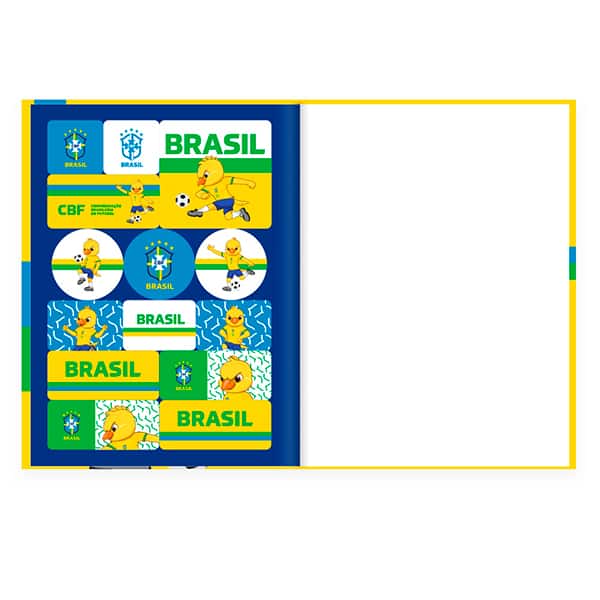Caderno Universitário Capa Dura Costurado, 80 folhas, CBF Canarinho, 2647245, Spiral CBF - PT 1 UN Caderno Universitário Capa Dura Costurado, 80 folhas, CBF Canarinho, 2647245, Spiral CBF - PT 1 UN