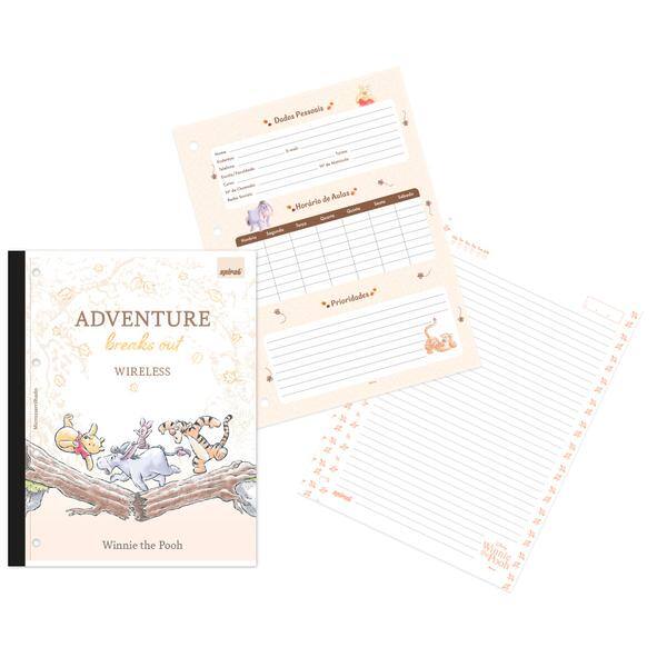 Caderno univ.1x1 80fls coladas wireless Pooh 2645692 Spiral Pooh PT 1 UN Caderno univ.1x1 80fls coladas wireless Pooh 2645692 Spiral Pooh PT 1 UN