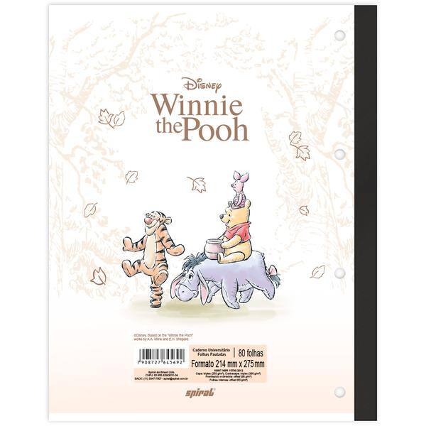 Caderno univ.1x1 80fls coladas wireless Pooh 2645692 Spiral Pooh PT 1 UN Caderno univ.1x1 80fls coladas wireless Pooh 2645692 Spiral Pooh PT 1 UN