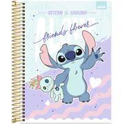 Caderno Universitário Capa Dura, 15 x 1, 240 Folhas, Stitch, 2640376, Spiral Ds - PT 1 UN