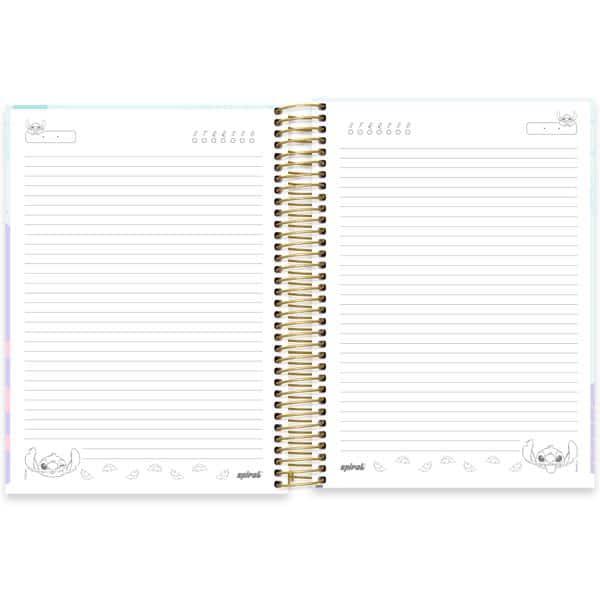 Caderno Universitário Capa Dura, 15 x 1, 240 Folhas, Stitch, 2640376, Spiral Ds - PT 1 UN