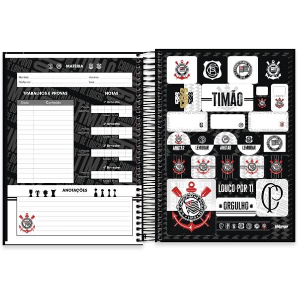 Caderno univ.capa dura 15x1 240fls Corinth. 2640222 Spiral Sccp PT 1 UN