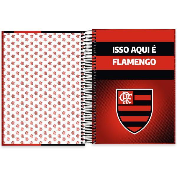 Caderno Universitário Capa Dura, 15 x 1, 240 Folhas, Flamengo, 2640239, Spiral Fla - PT 1 UN