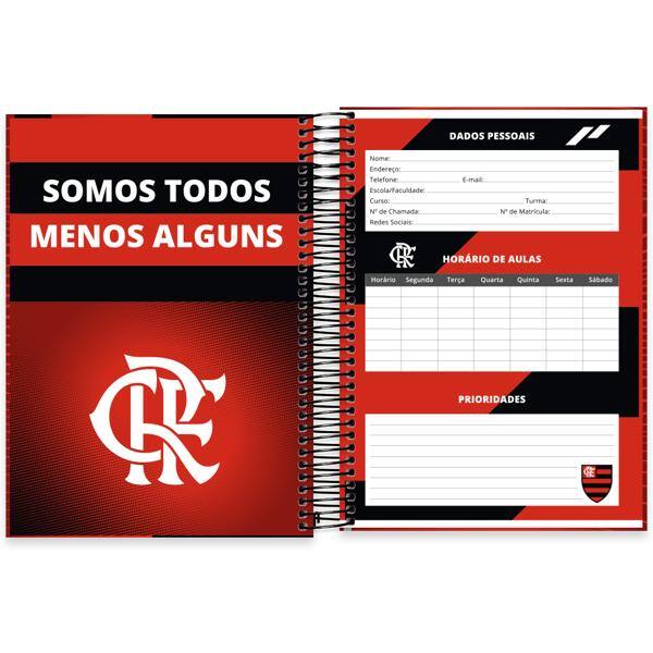 Caderno Universitário Capa Dura, 15 x 1, 240 Folhas, Flamengo, 2640239, Spiral Fla - PT 1 UN