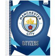 Caderno universitário capa dura, 15x1 240 folhas, Manchester City, 2640284, Spiral Mc - PT 1 UN