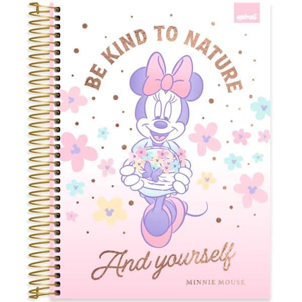 Caderno univ.capa dura 15x1 240fl Minnie sty. 2640291 Spiral Mis PT 1 UN