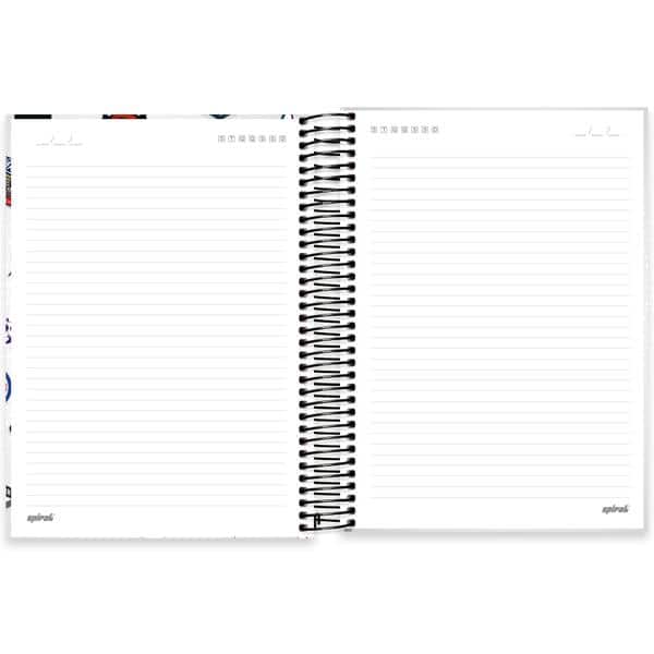 Caderno Universitário Capa Dura, 15 x 1, 240 folhas, NBA, 2640307, Spiral Nba - PT 1 UN