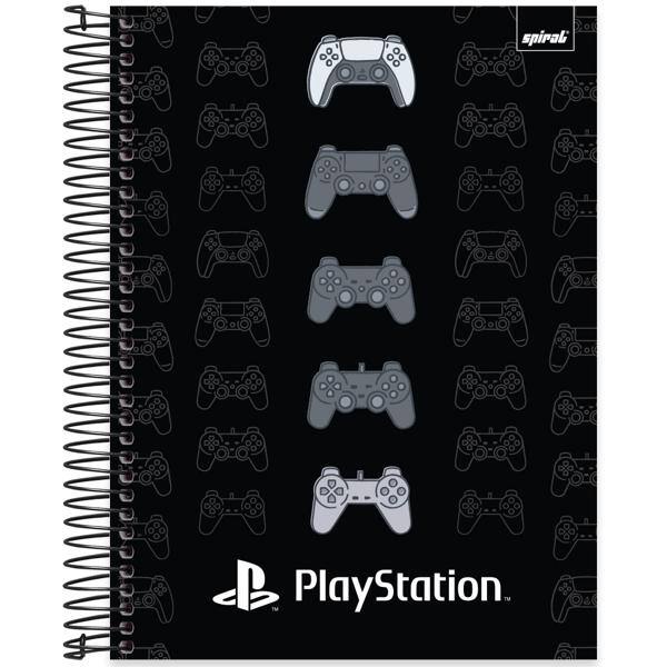 Caderno universitário capa dura, 15x1 240 folhas, Playstation, 2640321, Spiral Ps - PT 1 UN