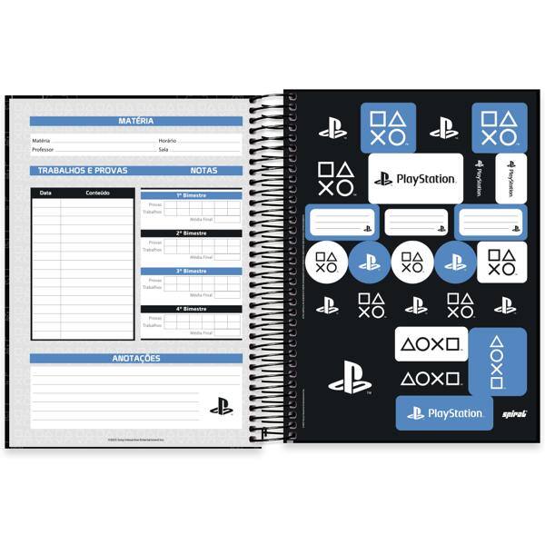 Caderno universitário capa dura, 15x1 240 folhas, Playstation, 2640321, Spiral Ps - PT 1 UN