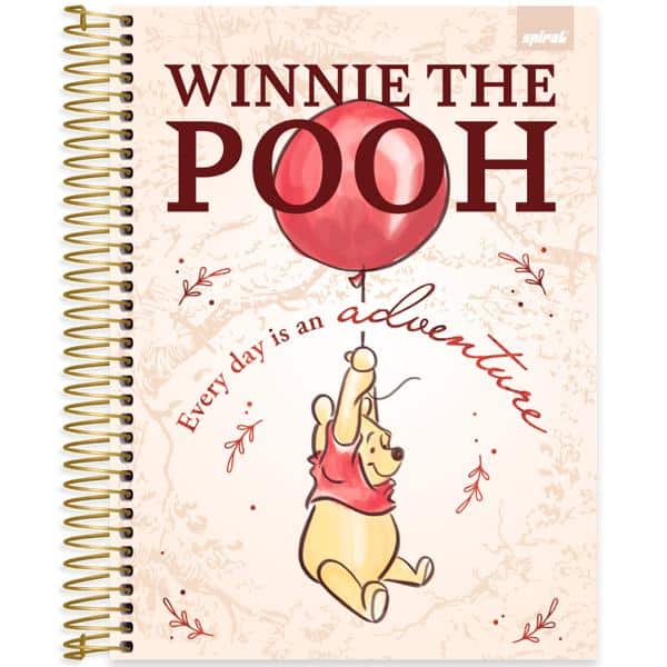 Caderno univ.capa dura 15x1 240fls Pooh 2640345 Spiral Pooh PT 1 UN