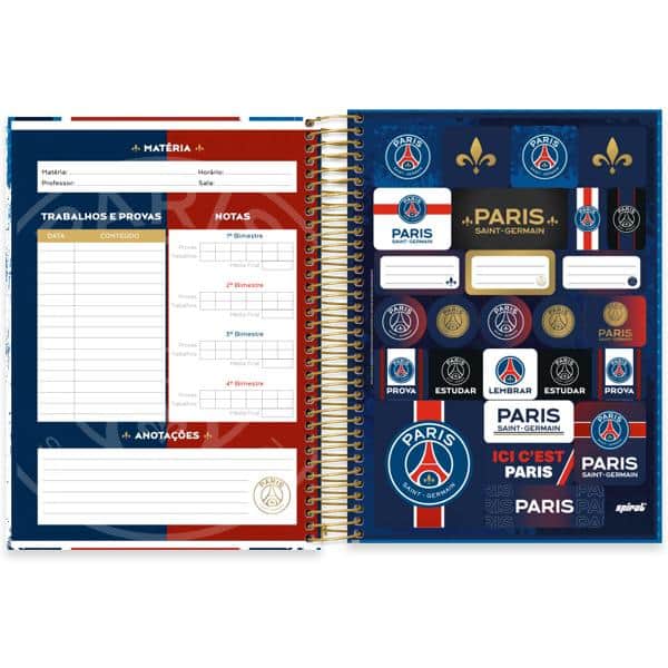 Caderno Universitário Capa Dura, 15 x 1, 240 folhas, PSG, 2642882, Marca Spiral Psg - PT 1 UN