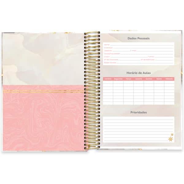 Caderno univ.capa dura 15x1 240fls Marmo 2644329 Spiral Mrm PT 1 UN