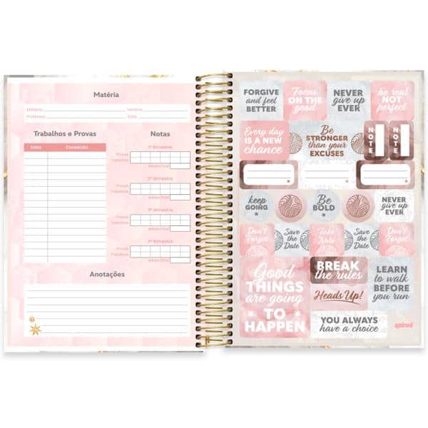 Caderno univ.capa dura 15x1 240fls Marmo 2644329 Spiral Mrm PT 1 UN