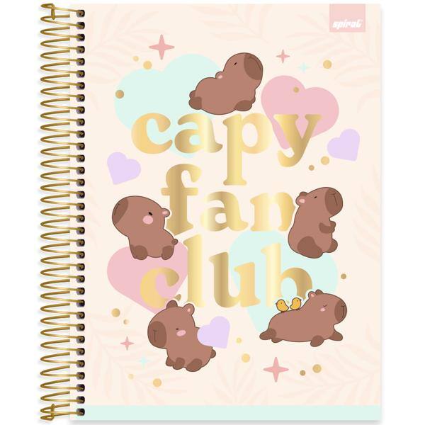 Caderno univ.capa dura 15x1 240fls Capivara 2644336 Spiral Ten PT 1 UN