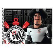 Caderno Cartografia e Desenho Capa Dura 48 Folhas, Corinthians, 2640727, Spiral Sccp - PT 1 UN