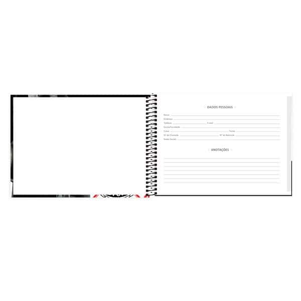 Caderno Cartografia e Desenho Capa Dura 48 Folhas, Corinthians, 2640727, Spiral Sccp - PT 1 UN