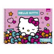 Caderno de cartografia e desenho, Capa dura, 48 folhas, Hello Kitty, 2640758, Spiral Hki - PT 1 UN