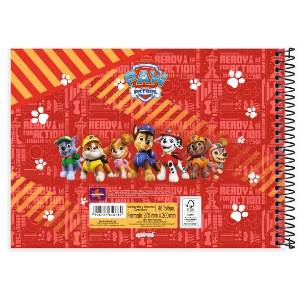 Caderno de cartografia e desenho, Capa dura, 48 folhas, Patrulha Canina, 2640789, Spiral Ptc- PT 1 UN