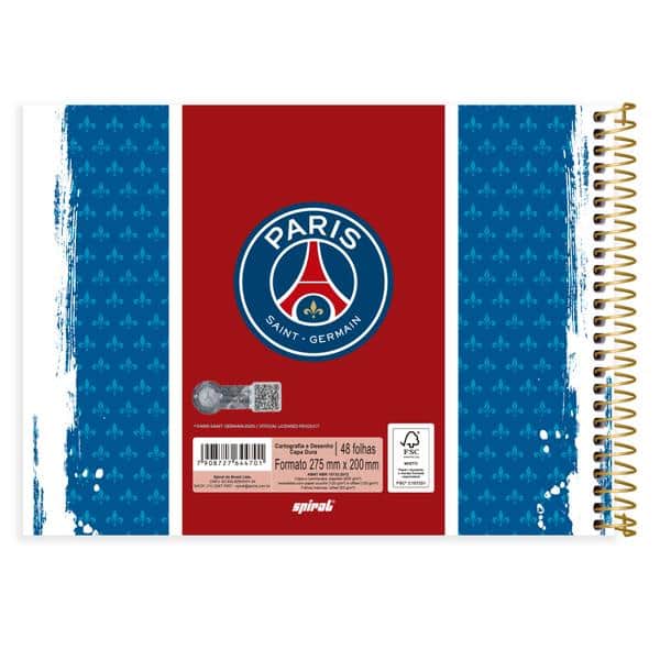 Caderno Cartografia e Desenho Capa Dura 48 Folhas, PSG, 2644701, Spiral Psg - PT 1 UN