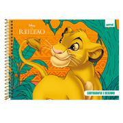 Caderno Cartografia e Desenho Capa Dura 48 Folhas, Rei Leão, 2643131, Spiral Rei - PT 1 UN
