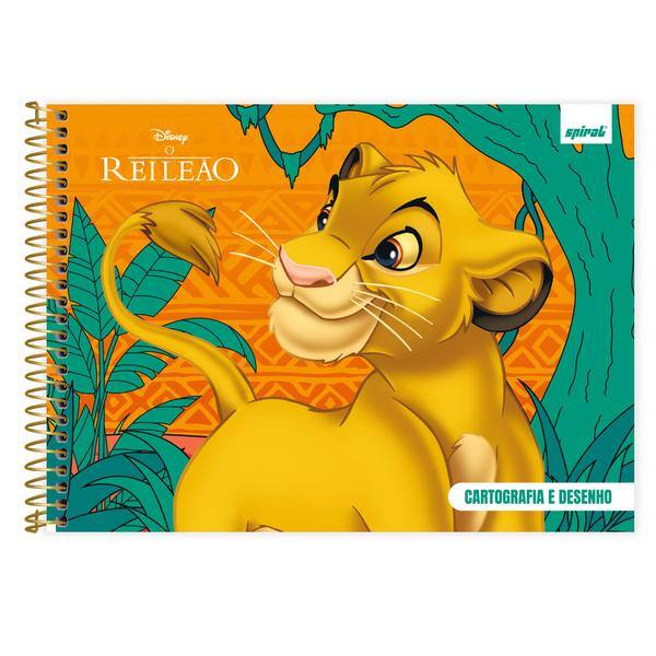 Caderno Cartografia e Desenho Capa Dura 48 Folhas, Rei Leão, 2643131, Spiral Rei - PT 1 UN Caderno Cartografia e Desenho Capa Dura 48 Folhas, Rei Leão, 2643131, Spiral Rei - PT 1 UN
