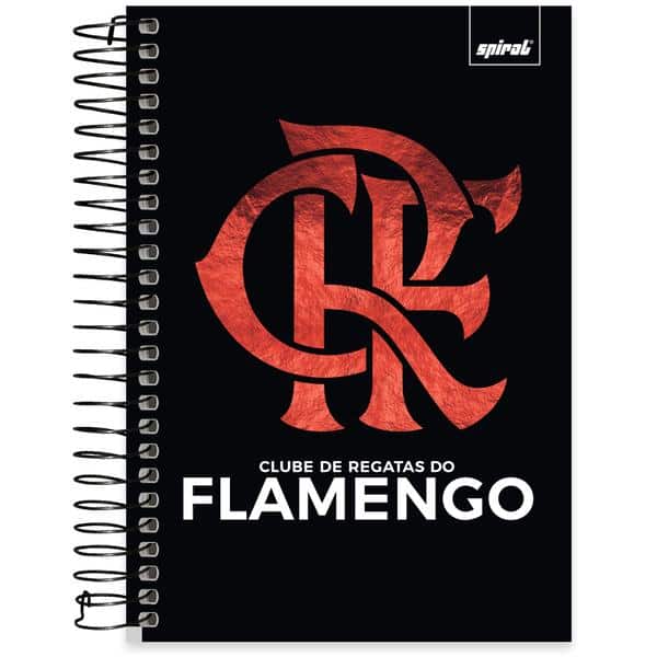 Caderno 1/4, Capa dura, espiral, 160 folhas, Flamengo, 2641236, Spiral Fla - PT 1 UN Caderno 1/4, Capa dura, espiral, 160 folhas, Flamengo, 2641236, Spiral Fla - PT 1 UN