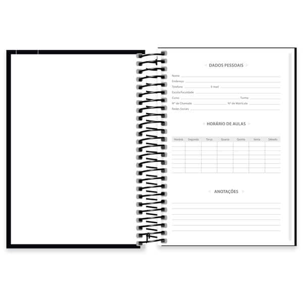 Caderno 1/4, Capa dura, espiral, 160 folhas, Flamengo, 2641236, Spiral Fla - PT 1 UN Caderno 1/4, Capa dura, espiral, 160 folhas, Flamengo, 2641236, Spiral Fla - PT 1 UN