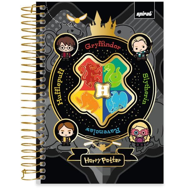 Caderno 1/4 espiral C.D. 160fls HP Charms 2641243 Spiral Hpc PT 1 UN