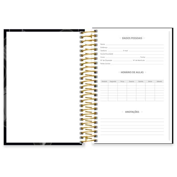 Caderno 1/4 espiral C.D. 160fls HP Charms 2641243 Spiral Hpc PT 1 UN