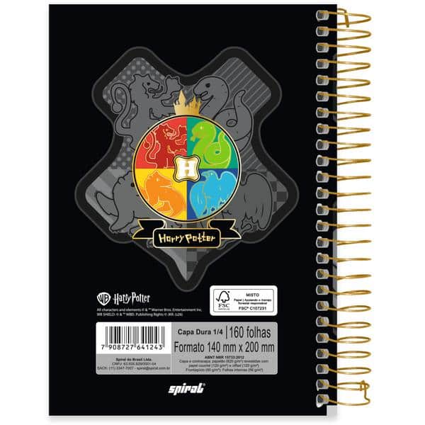 Caderno 1/4 espiral C.D. 160fls HP Charms 2641243 Spiral Hpc PT 1 UN