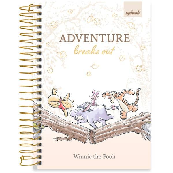 Caderno 1/4, Capa dura, espiral, 160 folhas, Ursinho Pooh, 2641267, Spiral Pooh - PT 1 UN Caderno 1/4, Capa dura, espiral, 160 folhas, Ursinho Pooh, 2641267, Spiral Pooh - PT 1 UN