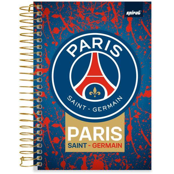 Caderno 1/4, Capa dura, espiral, 160 folhas, PSG, 2644787, Spiral Psg - PT 1 UN
