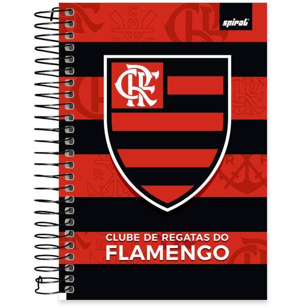 Caderno 1/4, Capa dura, Espiral, 80 folhas, Flamengo, 2641311, Spiral Fla - PT 1 UN