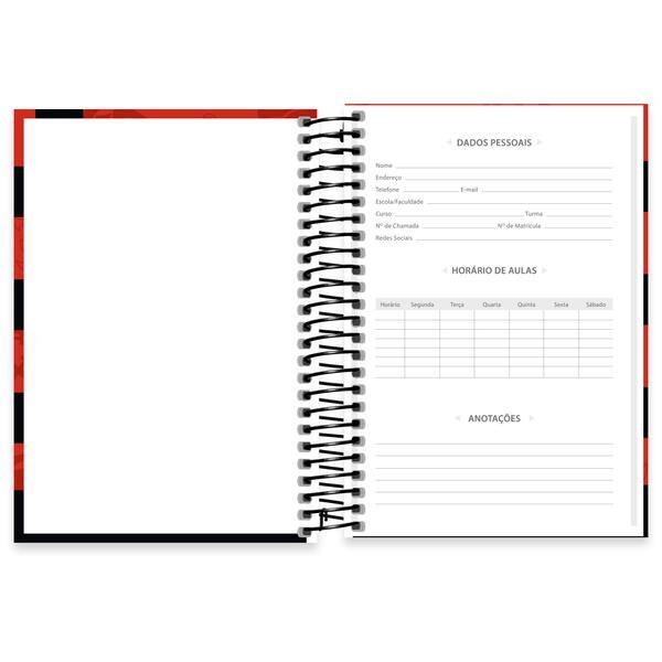 Caderno 1/4, Capa dura, Espiral, 80 folhas, Flamengo, 2641311, Spiral Fla - PT 1 UN