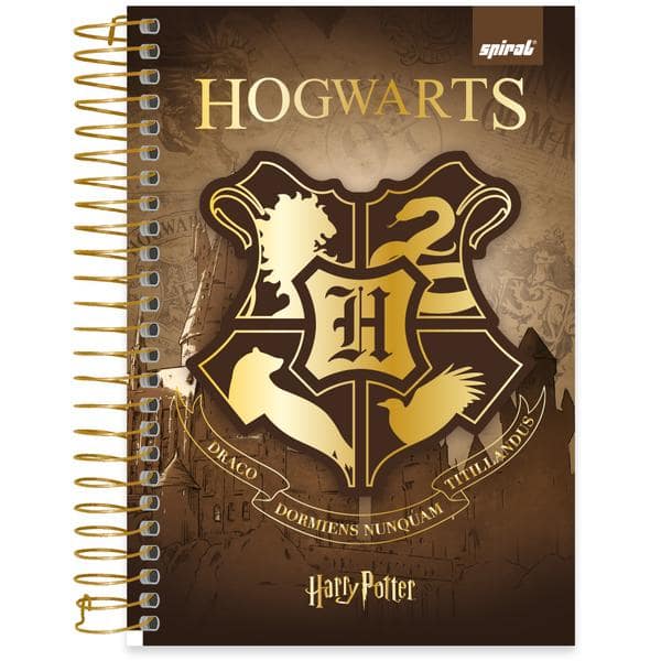 Caderno 1/4 espiral capa dura 80fls H.Potter 2641328 Spiral Hpt PT 1 UN