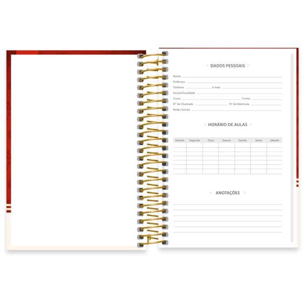 Caderno 1/4 espiral capa dura 80fls HP Charms 2641335 Spiral Hpc PT 1 UN