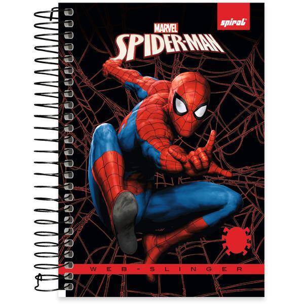 Caderno 1/4 espiral capa dura 80fls H. Aranha 2641090 Spiral Mha PT 1 UN