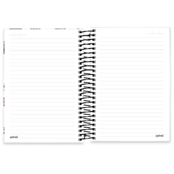 Caderno 1/4 , Capa dura, Espiral, 80 folhas, NBA, 2641113, Spiral Nba - PT 1 UN