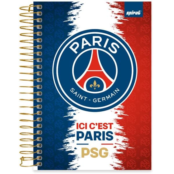 Caderno 1/4, Capa dura, Espiral, 80 folhas, PSG, 2644763, Spiral Psg - PT 1 UN Caderno 1/4, Capa dura, Espiral, 80 folhas, PSG, 2644763, Spiral Psg - PT 1 UN