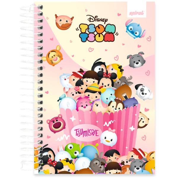 Caderno 1/4, Capa dura, Espiral, 80 folhas, Disney Tsum Tsum, 2641205, Spiral Tsum - PT 1 UN Caderno 1/4, Capa dura, Espiral, 80 folhas, Disney Tsum Tsum, 2641205, Spiral Tsum - PT 1 UN