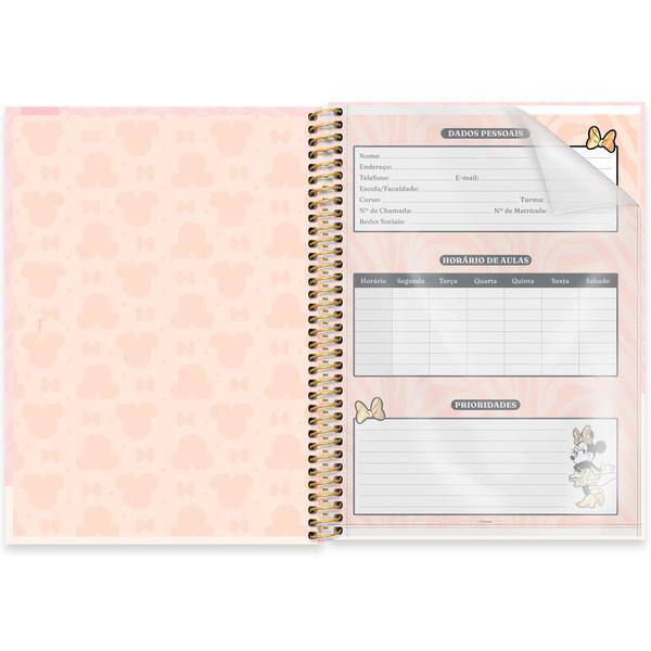 Caderno universitário capa dura, 1x1 80 folhas, Minnie Clássica, 2645111, Spiral Mn - PT 1 UN