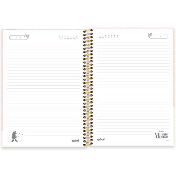 Caderno universitário capa dura, 1x1 80 folhas, Minnie Clássica, 2645111, Spiral Mn - PT 1 UN