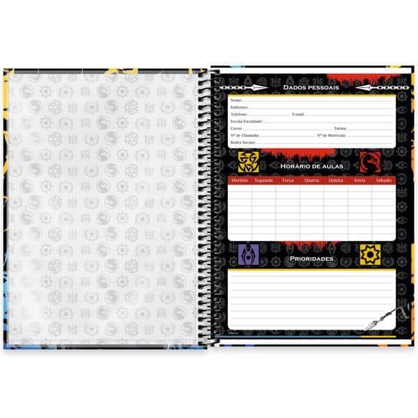 Caderno univ.capa dura 1x1 80fls Mortal Komb. 2642660 Spiral Mtk PT 1 UN Caderno univ.capa dura 1x1 80fls Mortal Komb. 2642660 Spiral Mtk PT 1 UN
