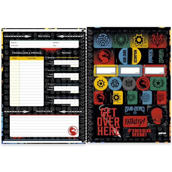 Caderno univ.capa dura 1x1 80fls Mortal Komb. 2642660 Spiral Mtk PT 1 UN Caderno univ.capa dura 1x1 80fls Mortal Komb. 2642660 Spiral Mtk PT 1 UN